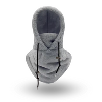 Cagoule Fourrure Gris Clair