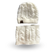 Bonnet Cache Cou Femme Blanc