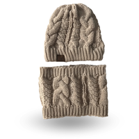 Bonnet Cache Cou Femme Beige Beige
