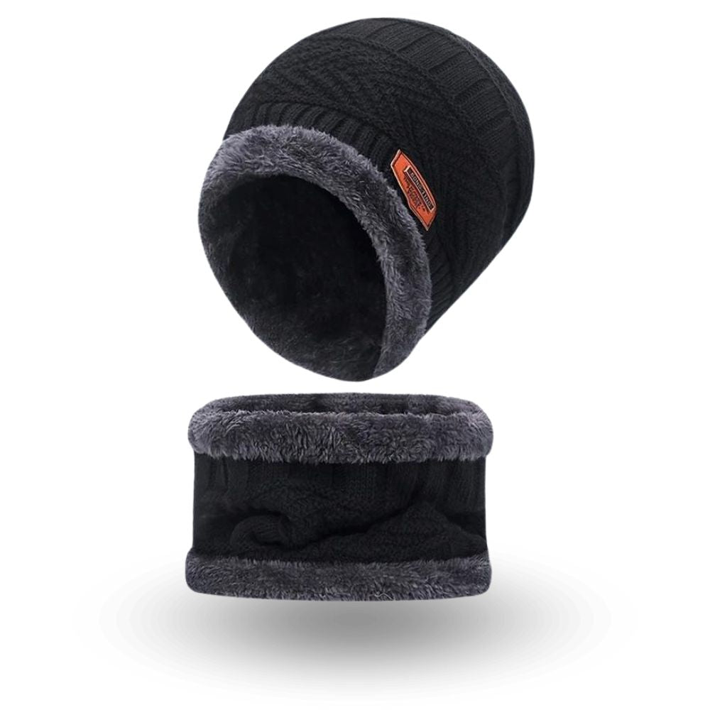 Bonnet Cache Cou Homme Noir