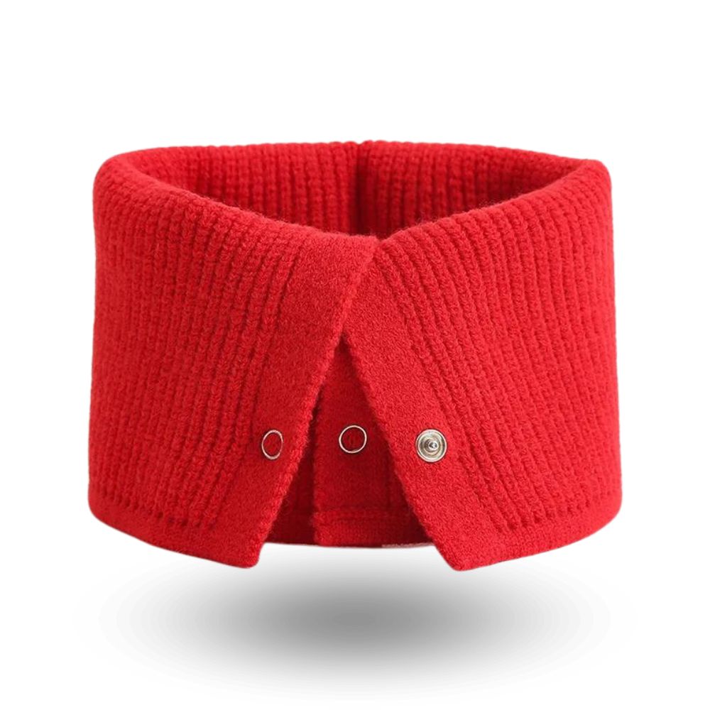 Cache Cou Crochet Rouge