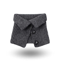 Cache Cou Enfant Crochet Bouton Gris Foncé