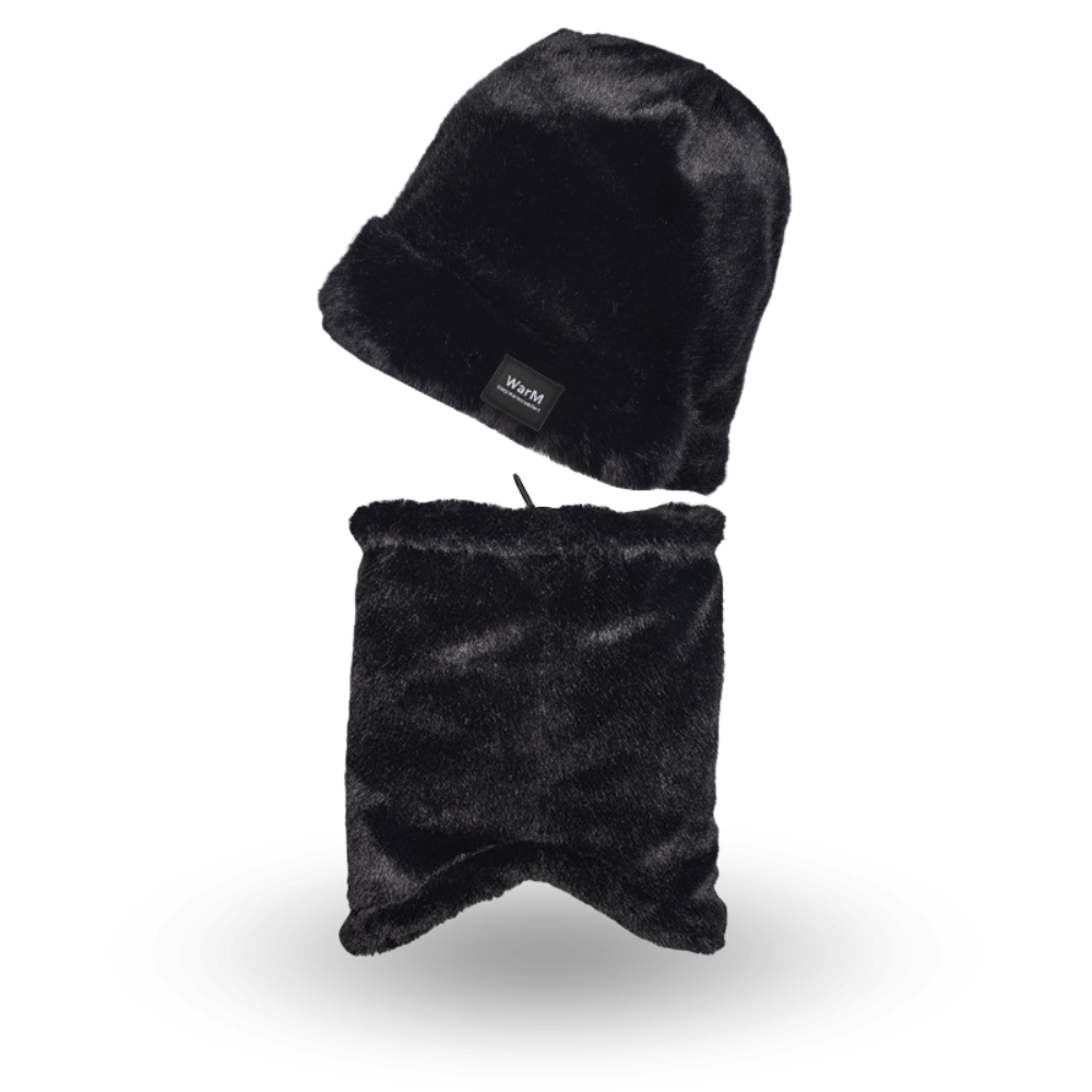 Cache-Cou Fourrure Noir Noir