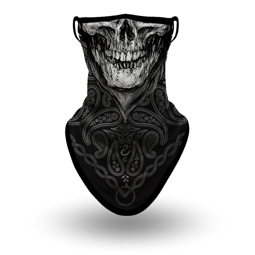 Cache Cou Moto Tête de Mort Voldemort