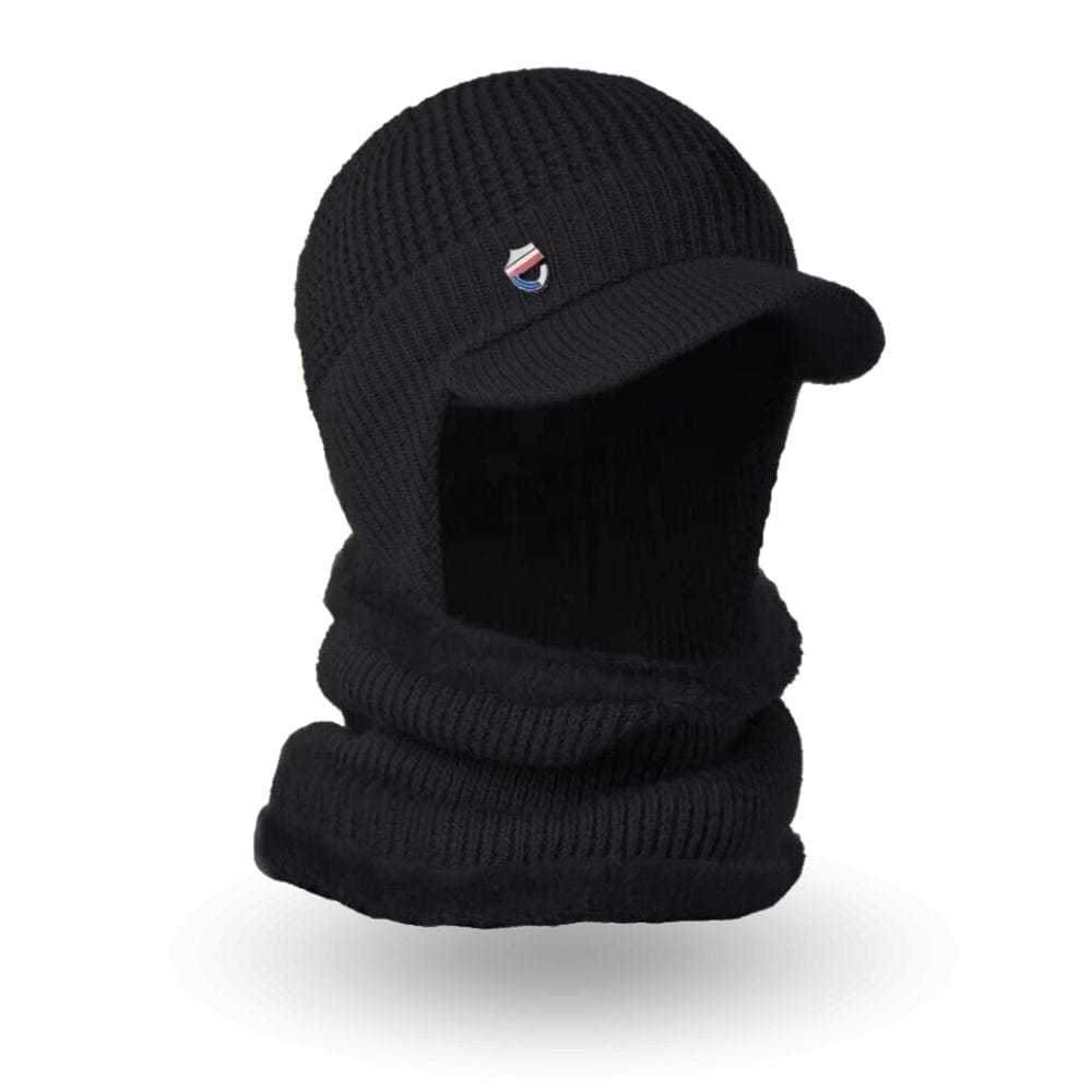 Cagoule à Casquette d'Hiver Noir