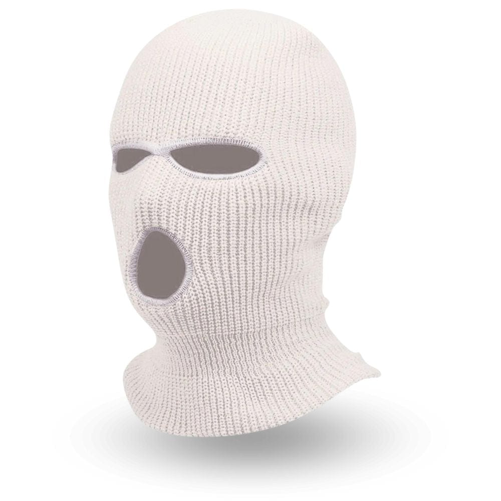 Cagoule Blanche 3 Trous Blanc