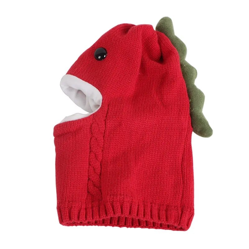 Cagoule Enfant Dinosaure Rouge