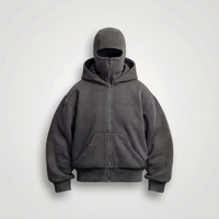 Sweat Cagoule Gris Foncé Gris Foncé / S